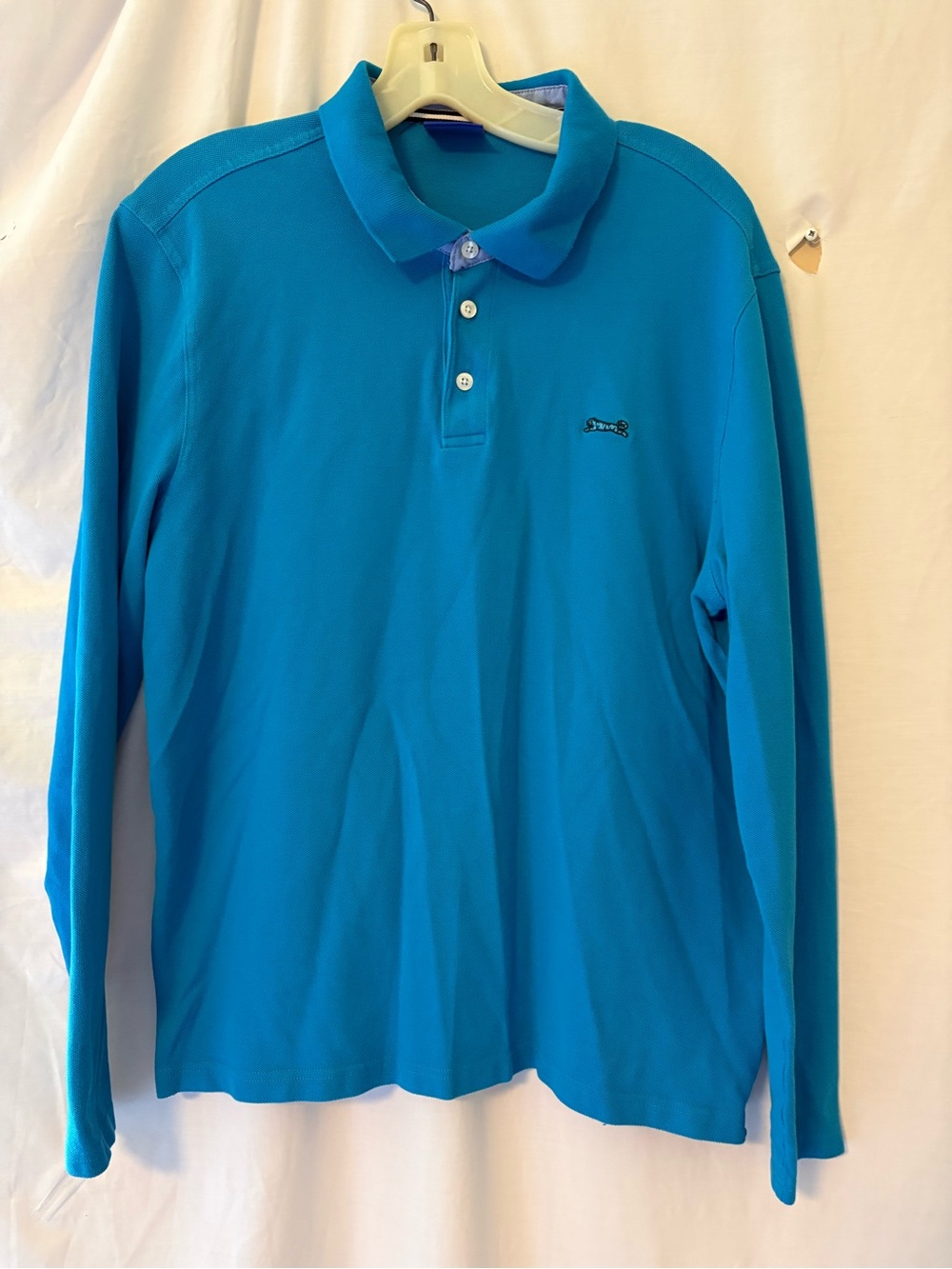 Le Tigre Long Sleeve Polo - Teal Blue